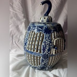 Chinese Blue and White Birdcage